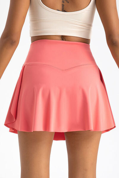 High Waist Active Skirt with Pocket