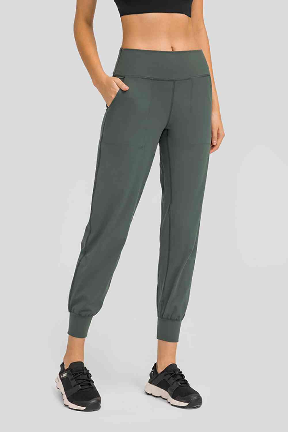 Wide Waistband Pants with Pockets