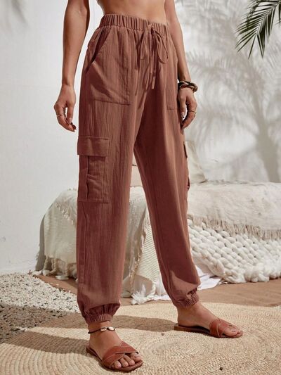 Drawstring Joggers with Pockets