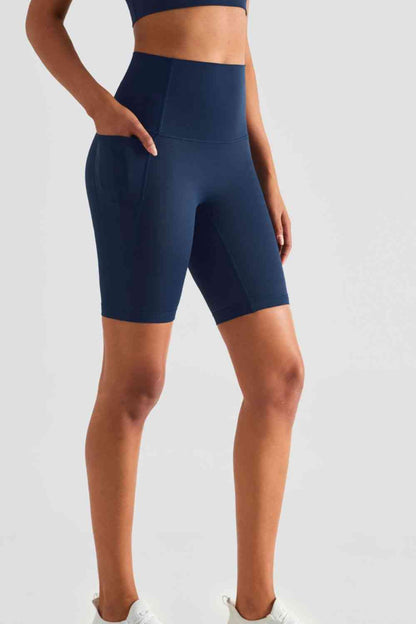High-Rise Biker Shorts with Pockets