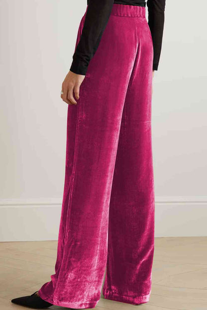 Loose Fit High Waist Pants with Pockets
