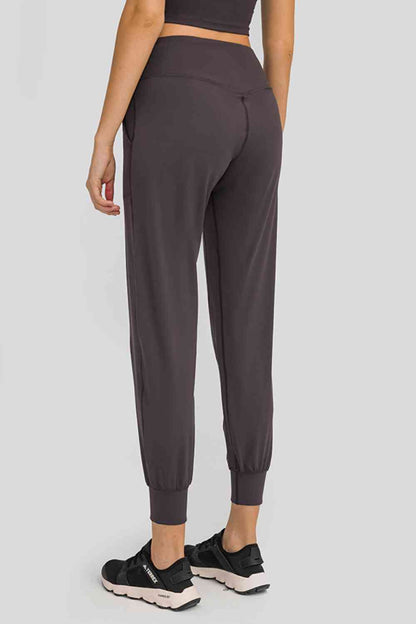 Wide Waistband Pants with Pockets