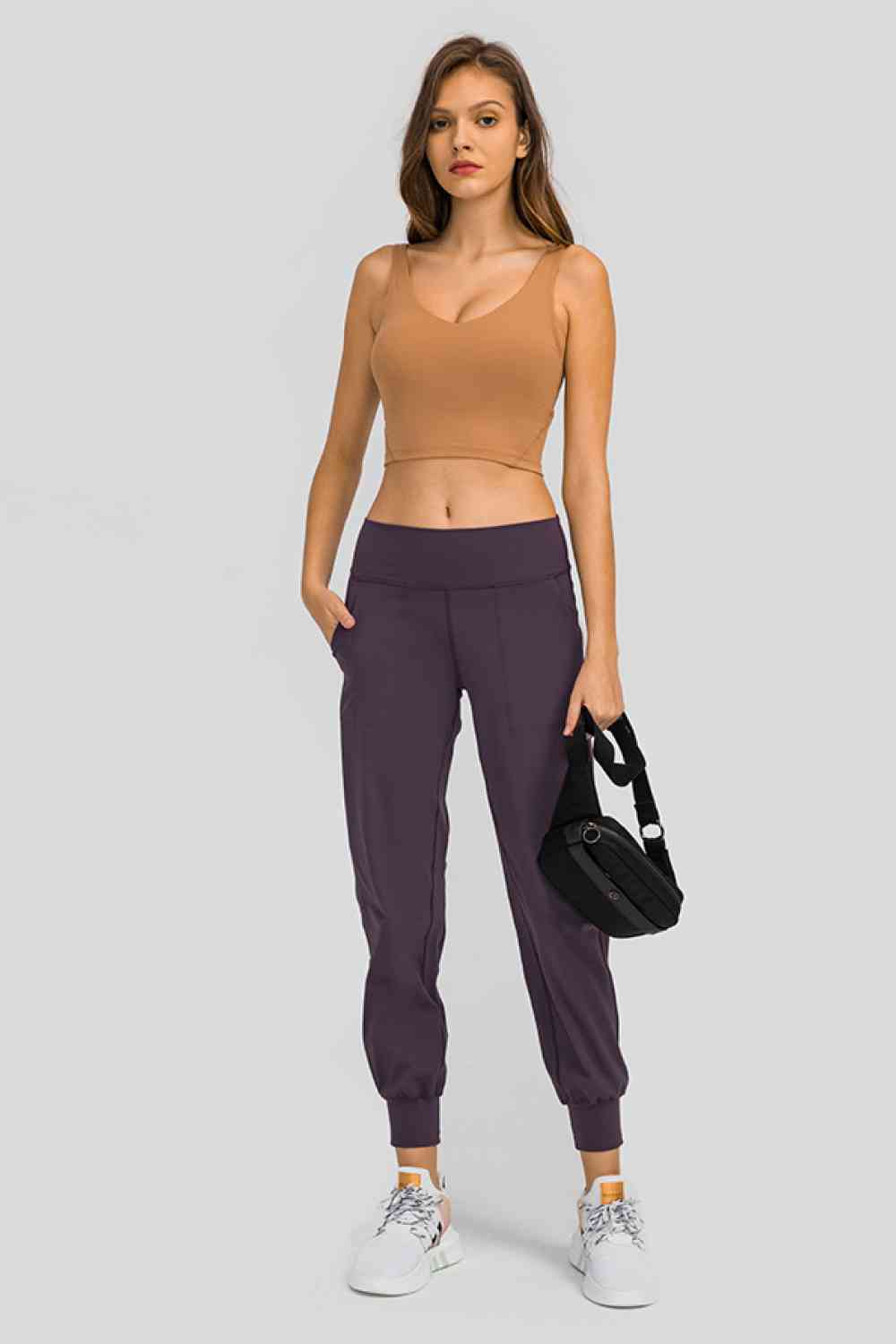Wide Waistband Pants with Pockets