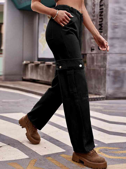 Pocketed Wide Leg Pants