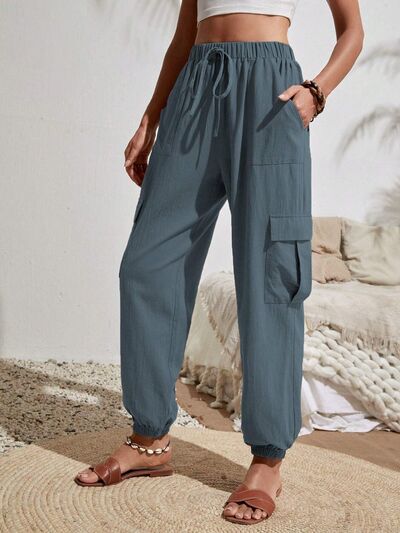 Drawstring Joggers with Pockets