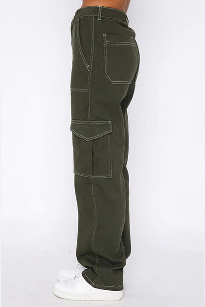 High Waist Pants with Pockets