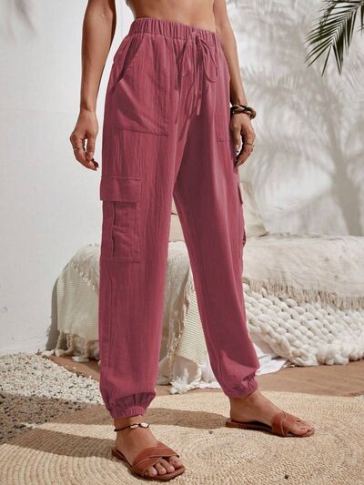 Drawstring Joggers with Pockets