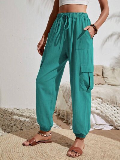 Drawstring Joggers with Pockets
