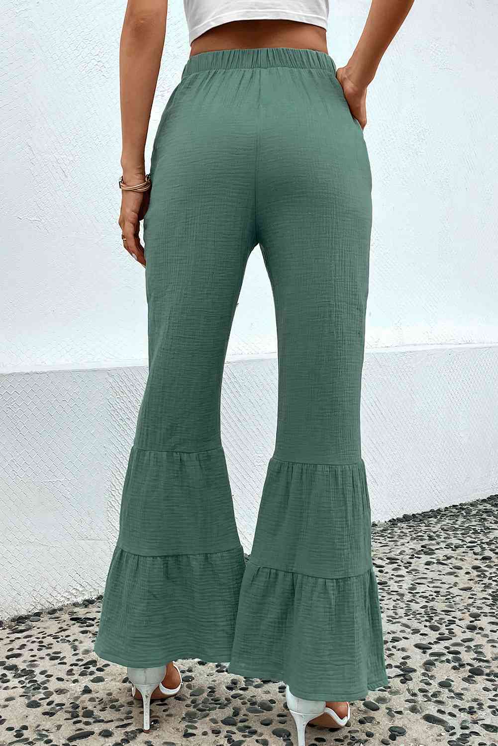 Long Flare Pants with Pockets