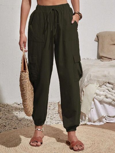 Drawstring Joggers with Pockets