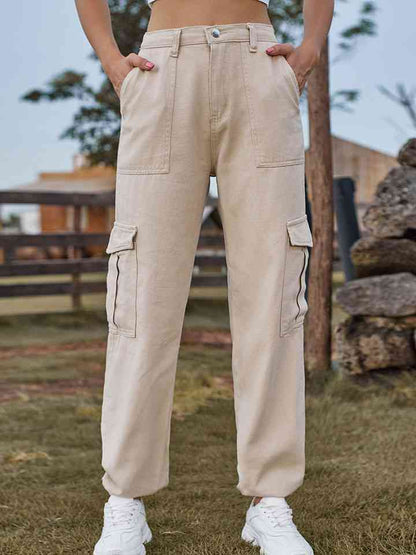 High Waist Pants with Pockets