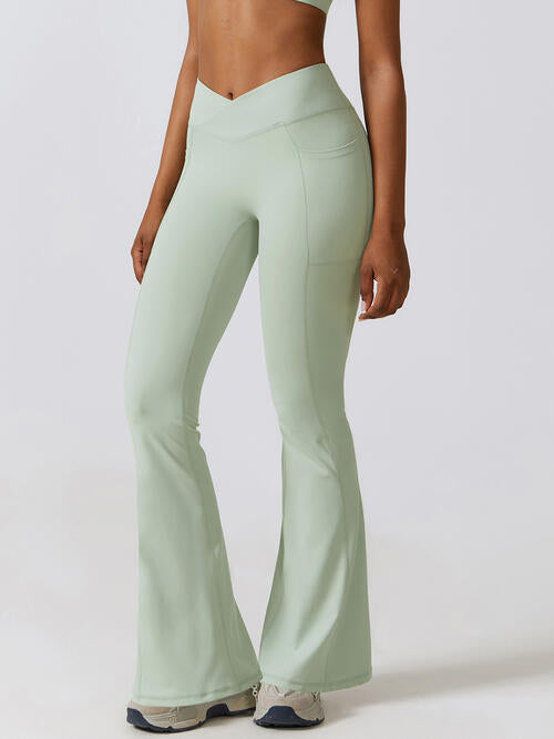 Flare Leg Leggings with Pockets