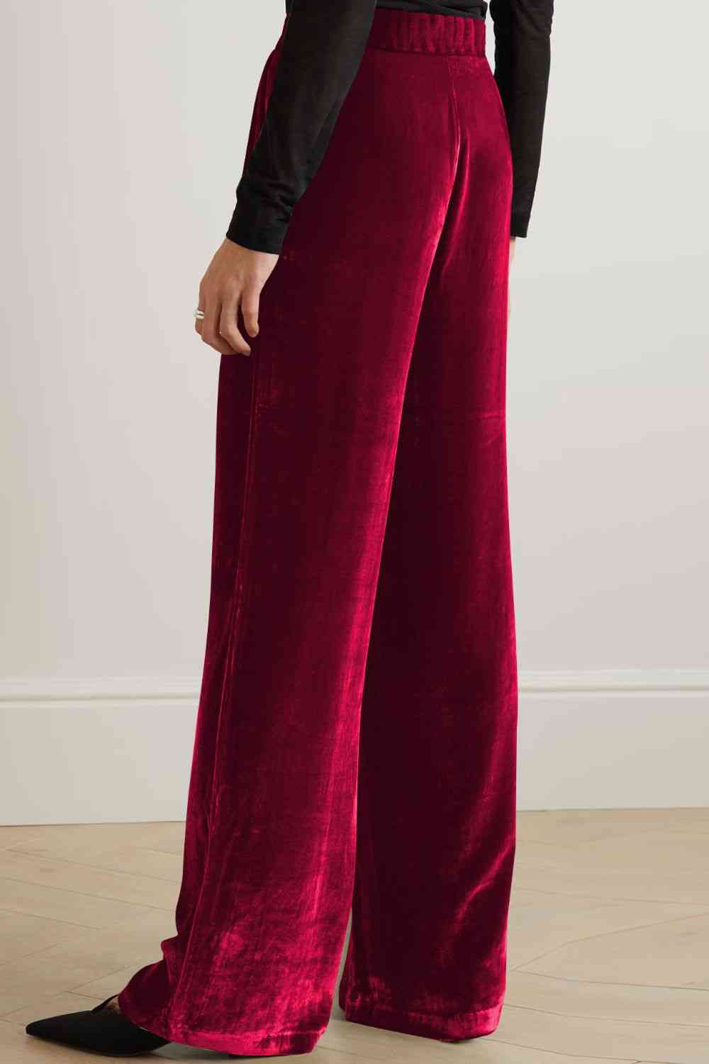 Loose Fit High Waist Pants with Pockets