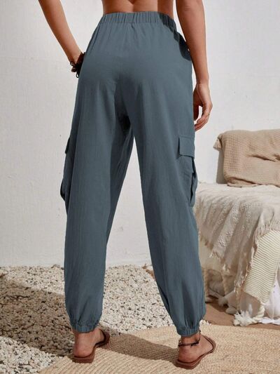 Drawstring Joggers with Pockets