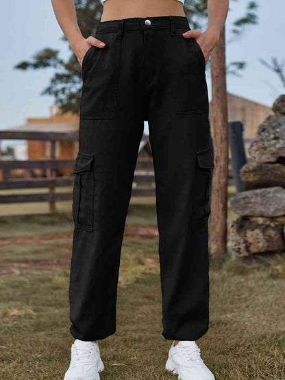 High Waist Pants with Pockets