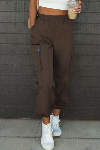 Elastic Waist Pants with Pockets